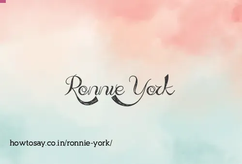 Ronnie York