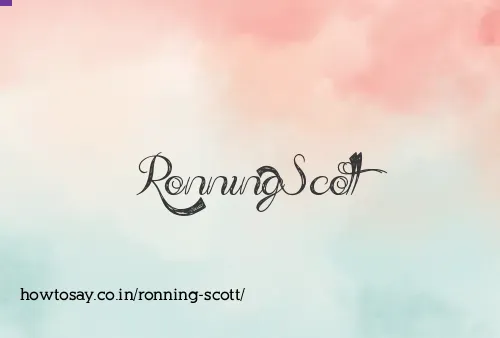 Ronning Scott