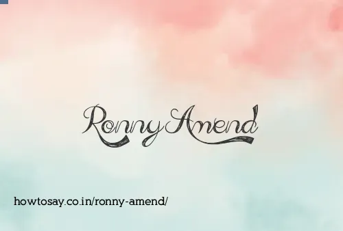 Ronny Amend