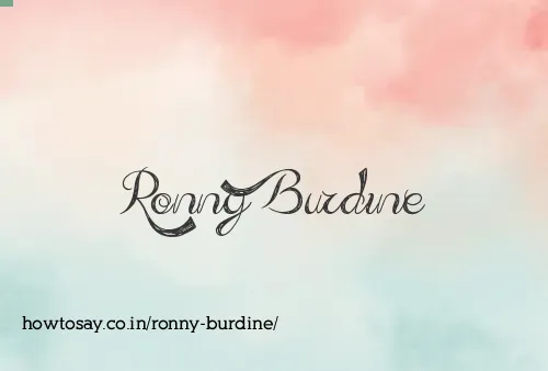 Ronny Burdine