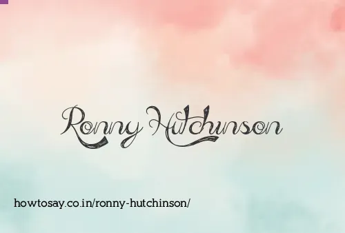 Ronny Hutchinson