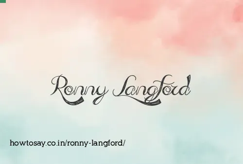 Ronny Langford