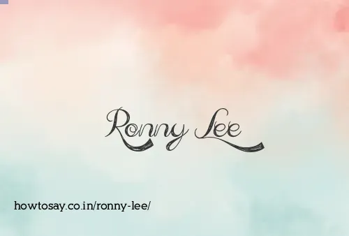 Ronny Lee