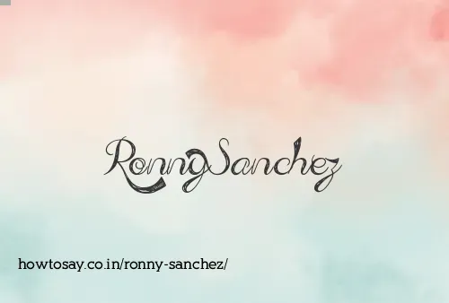 Ronny Sanchez