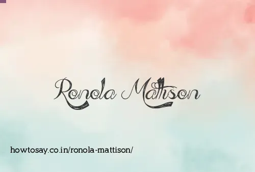 Ronola Mattison