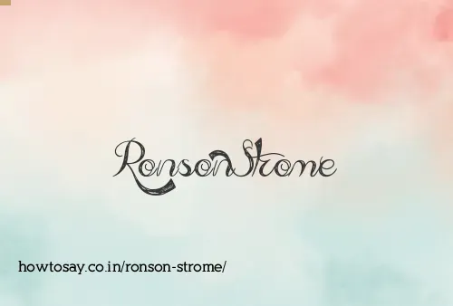 Ronson Strome