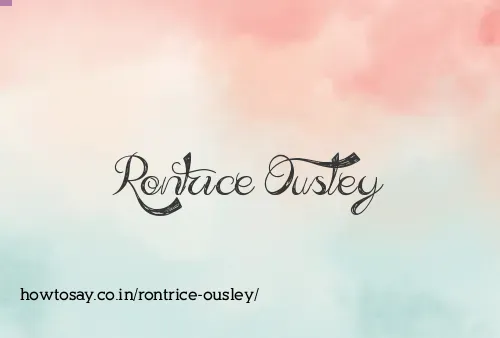 Rontrice Ousley