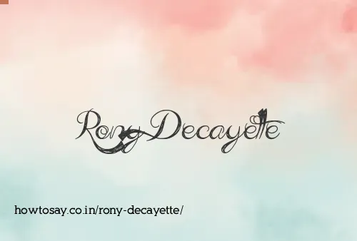 Rony Decayette