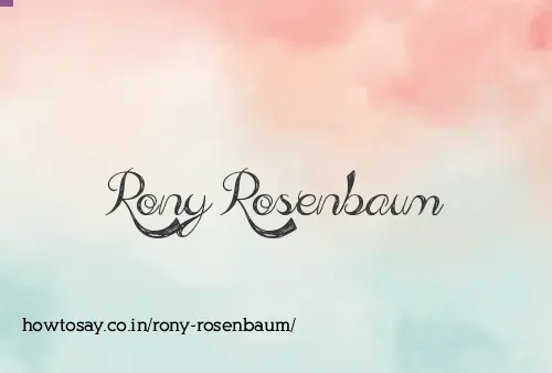 Rony Rosenbaum