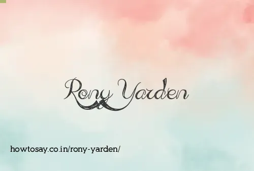 Rony Yarden