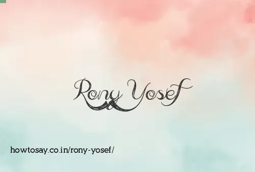 Rony Yosef