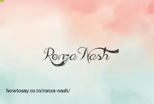 Ronza Nash