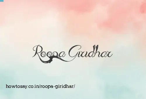 Roopa Giridhar