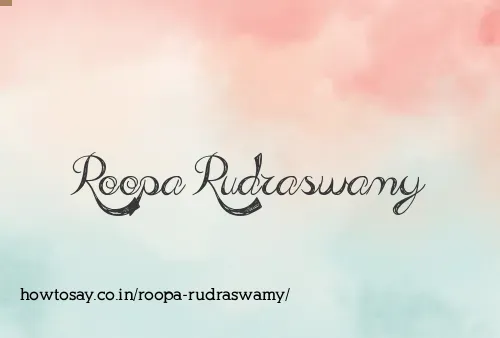 Roopa Rudraswamy