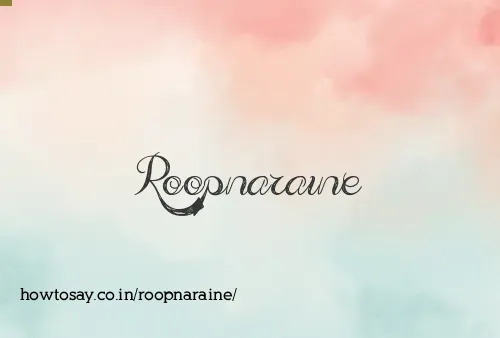 Roopnaraine