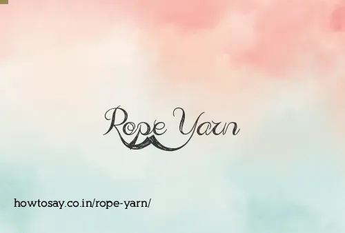 Rope Yarn