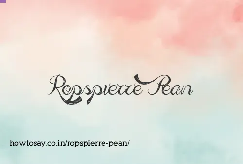 Ropspierre Pean