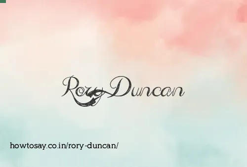 Rory Duncan