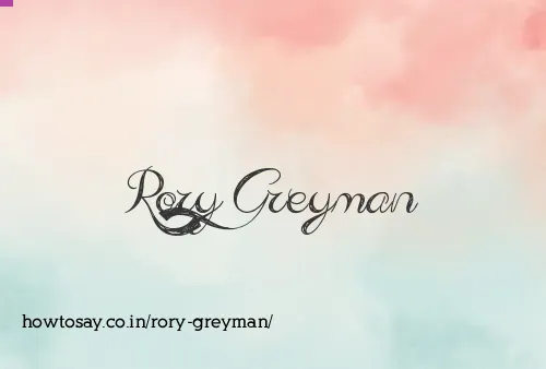 Rory Greyman