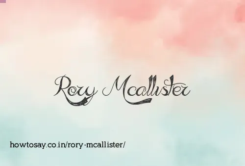 Rory Mcallister
