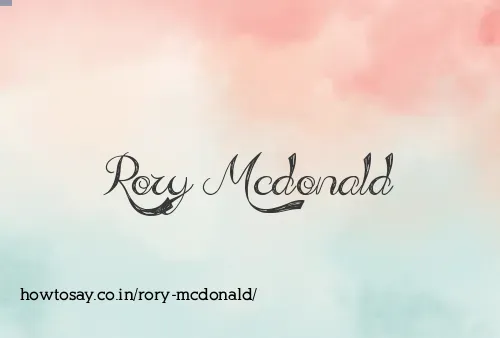 Rory Mcdonald