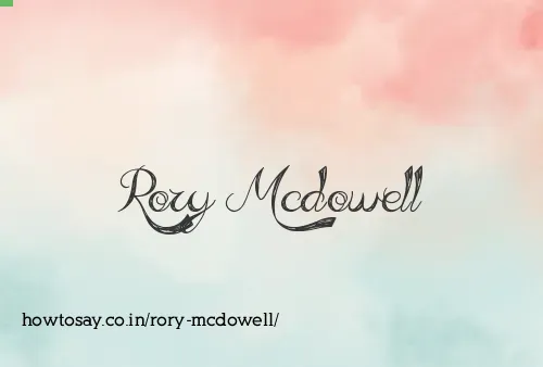 Rory Mcdowell