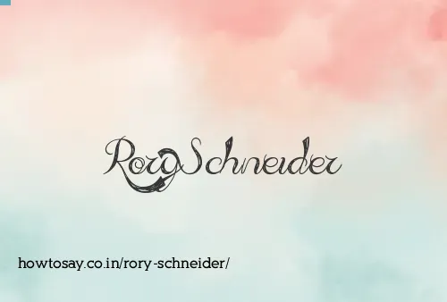 Rory Schneider
