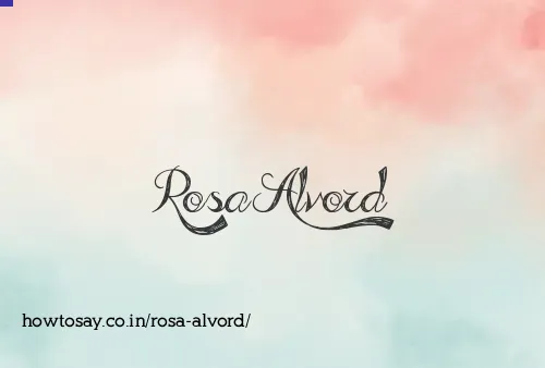 Rosa Alvord