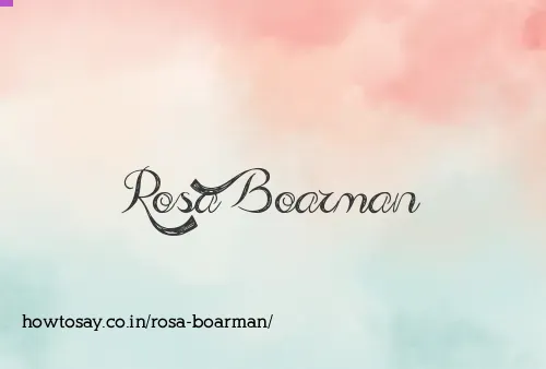 Rosa Boarman