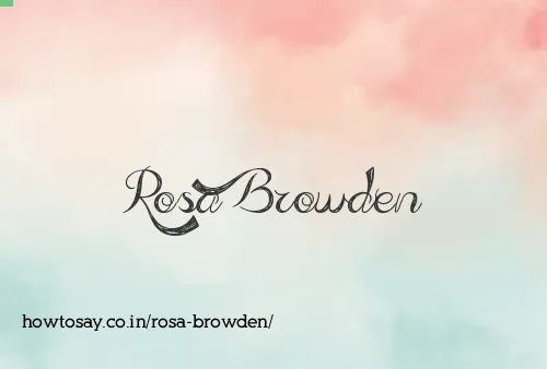Rosa Browden