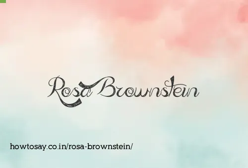 Rosa Brownstein