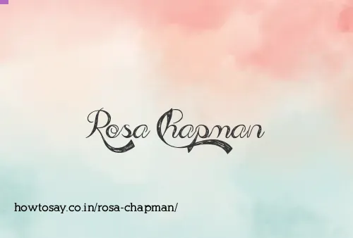 Rosa Chapman