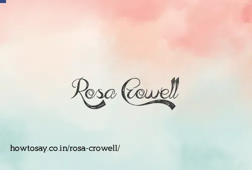 Rosa Crowell