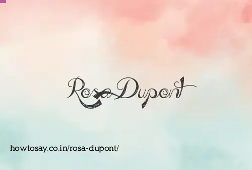Rosa Dupont