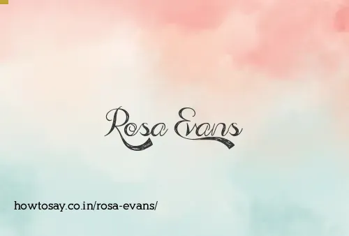 Rosa Evans