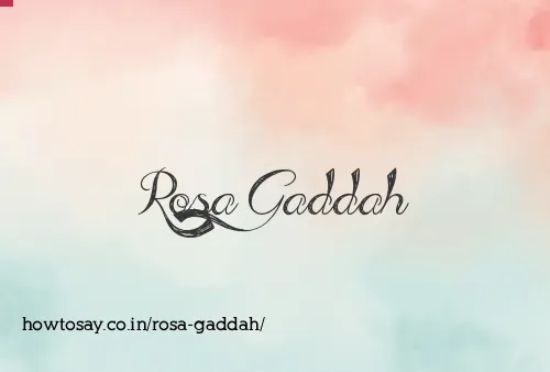 Rosa Gaddah