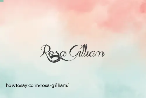 Rosa Gilliam