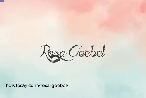 Rosa Goebel