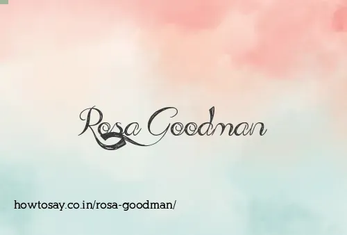 Rosa Goodman