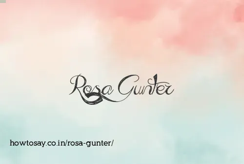 Rosa Gunter