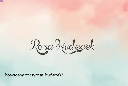 Rosa Hudecek