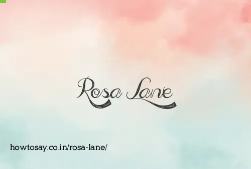 Rosa Lane