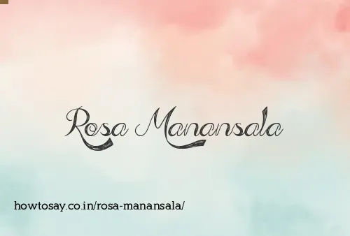 Rosa Manansala