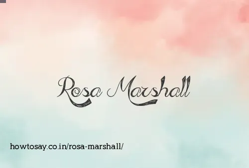 Rosa Marshall