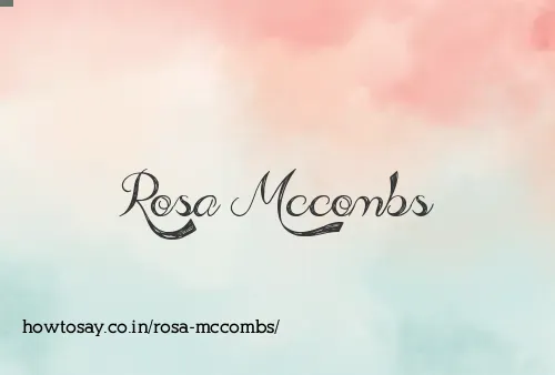 Rosa Mccombs
