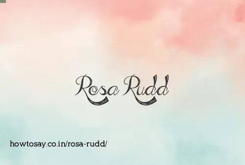Rosa Rudd