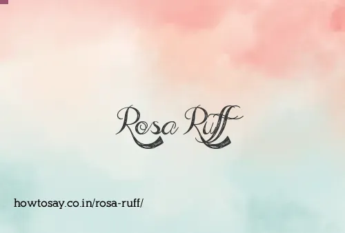 Rosa Ruff