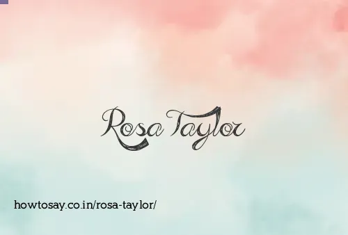 Rosa Taylor
