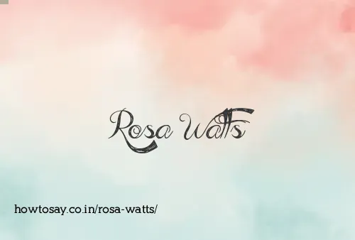 Rosa Watts