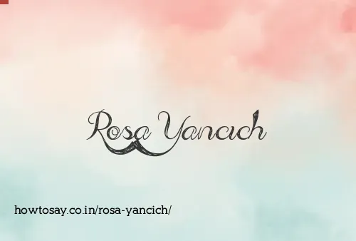 Rosa Yancich